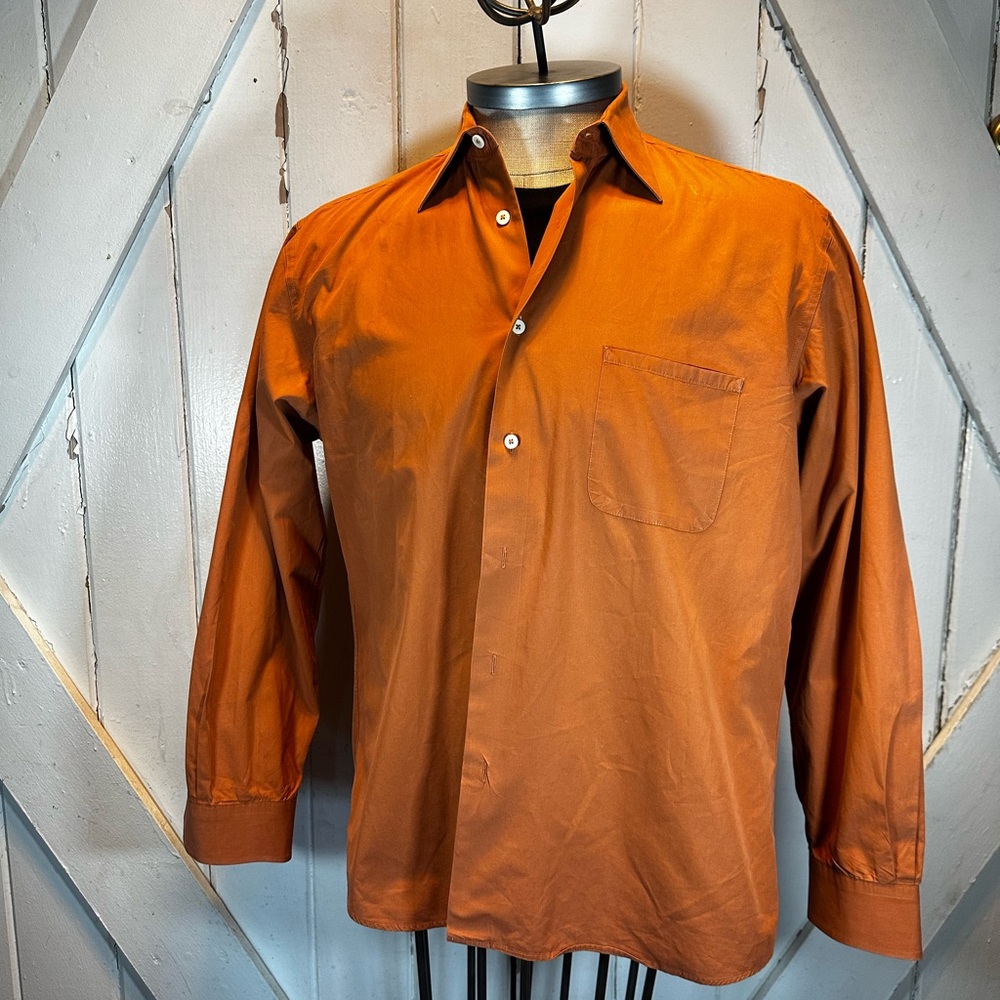 Men's burnt Orange Shirt made in Italy, Rudsak xl